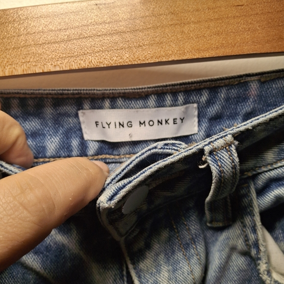 Flying Monkey Light Blue Distressed Boyfriend Jeans - Picture 4 of 5